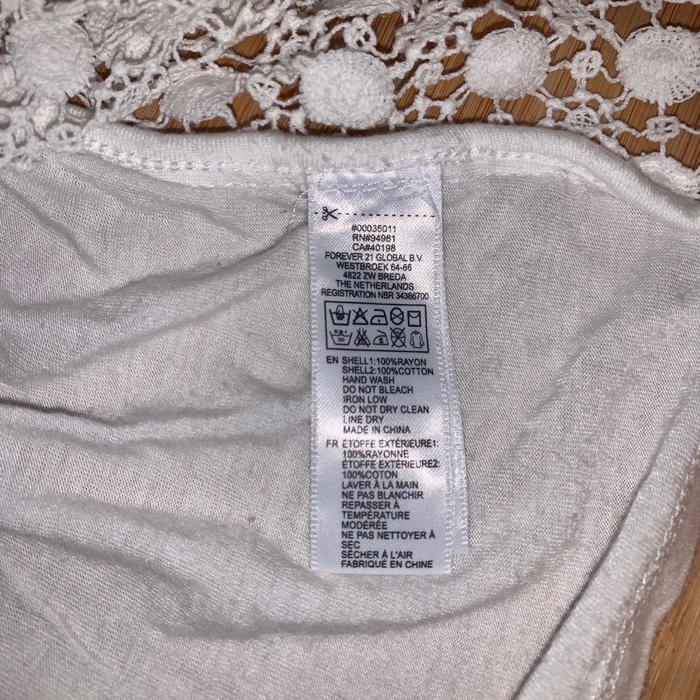 Crocheted/Lace White Top - Picture 5 of 5